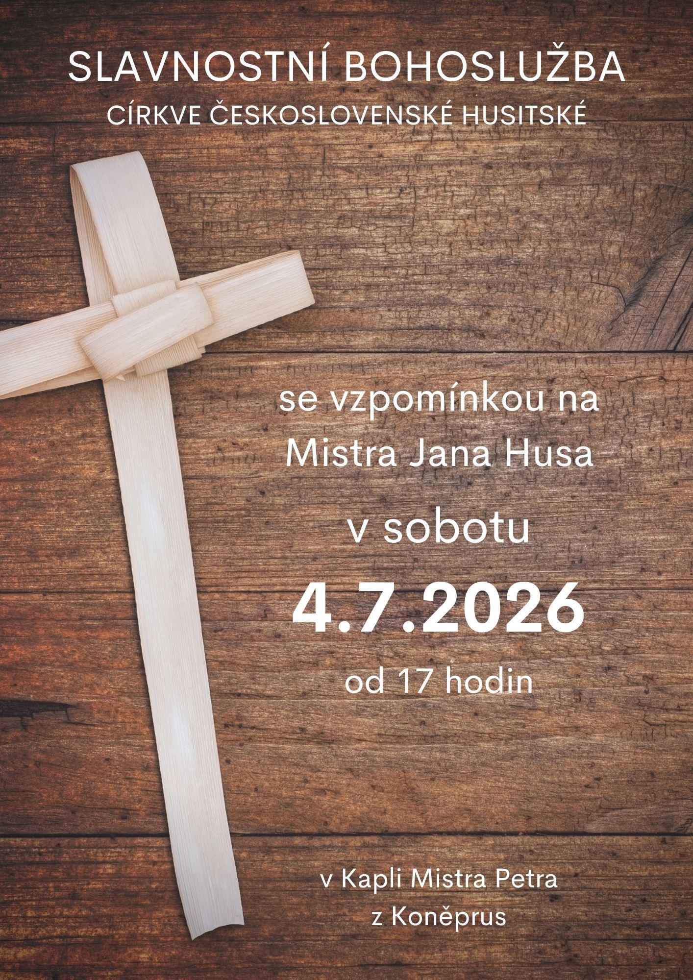 Bohoslužba Mistr Jan Hus 2026