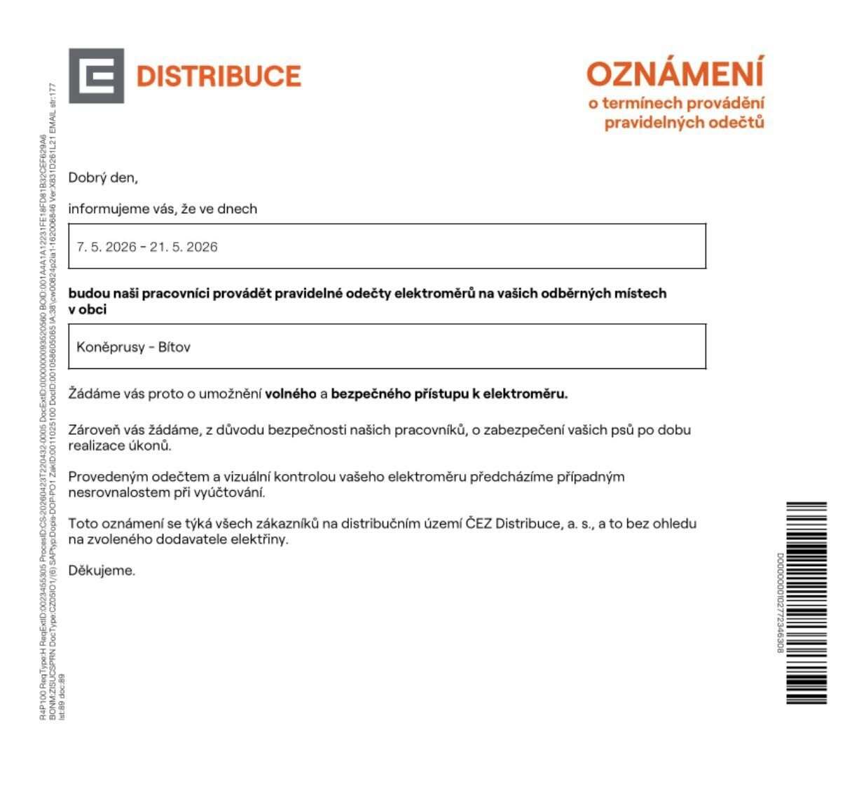 ČEZ Distribuce - Předodečtova kampaň