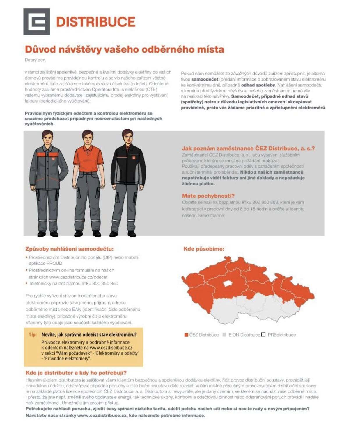 ČEZ Distribuce - Předodečtova kampaň