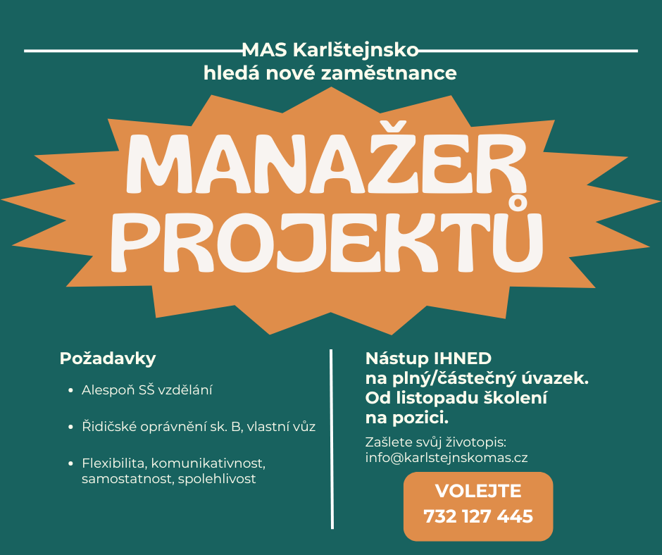 MAS Karlštejnsko hledá nové zaměstnance